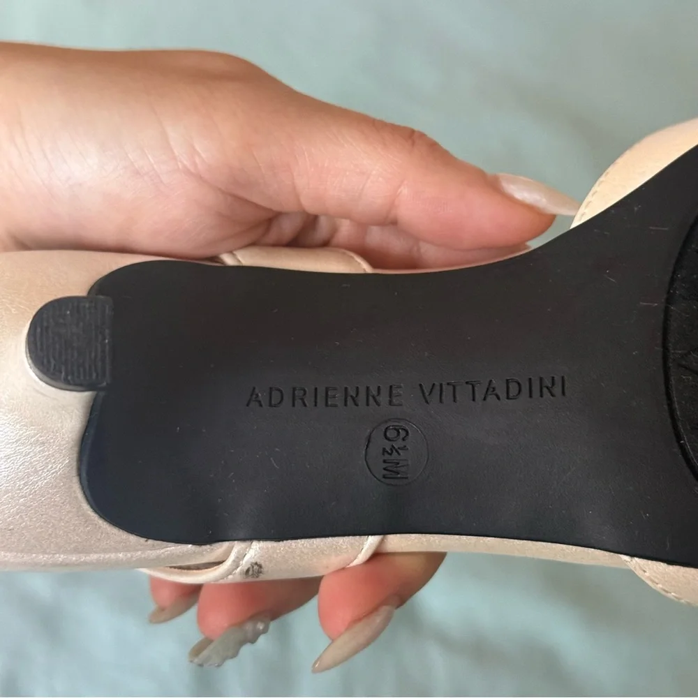 Adrienne Vittadini Pearl-Embellished Slingback Heels - Blush Pink